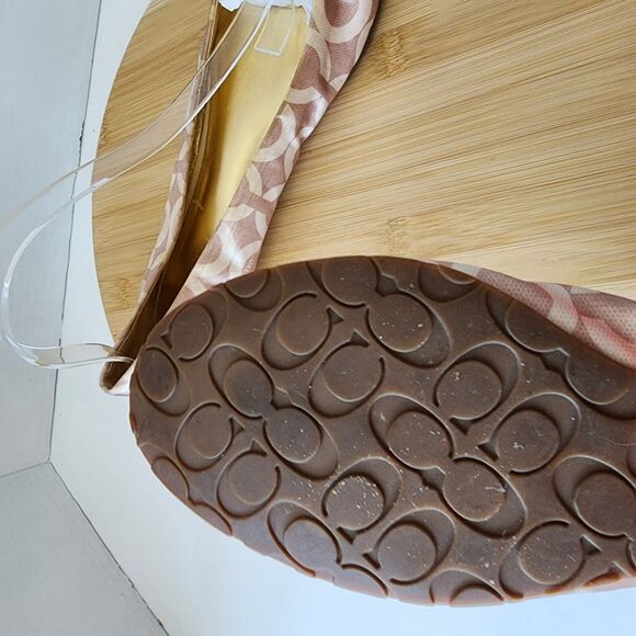 Coach Sonnet Ballet Flats Satin/Polyester Uppers Gold Hardware Rare Vintage Sz10 - Picture 13 of 16